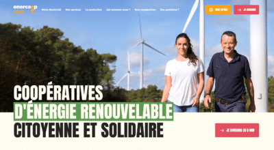 capture d'écran du site d'Enercoop qui peut figurer parmi vos actions RSE