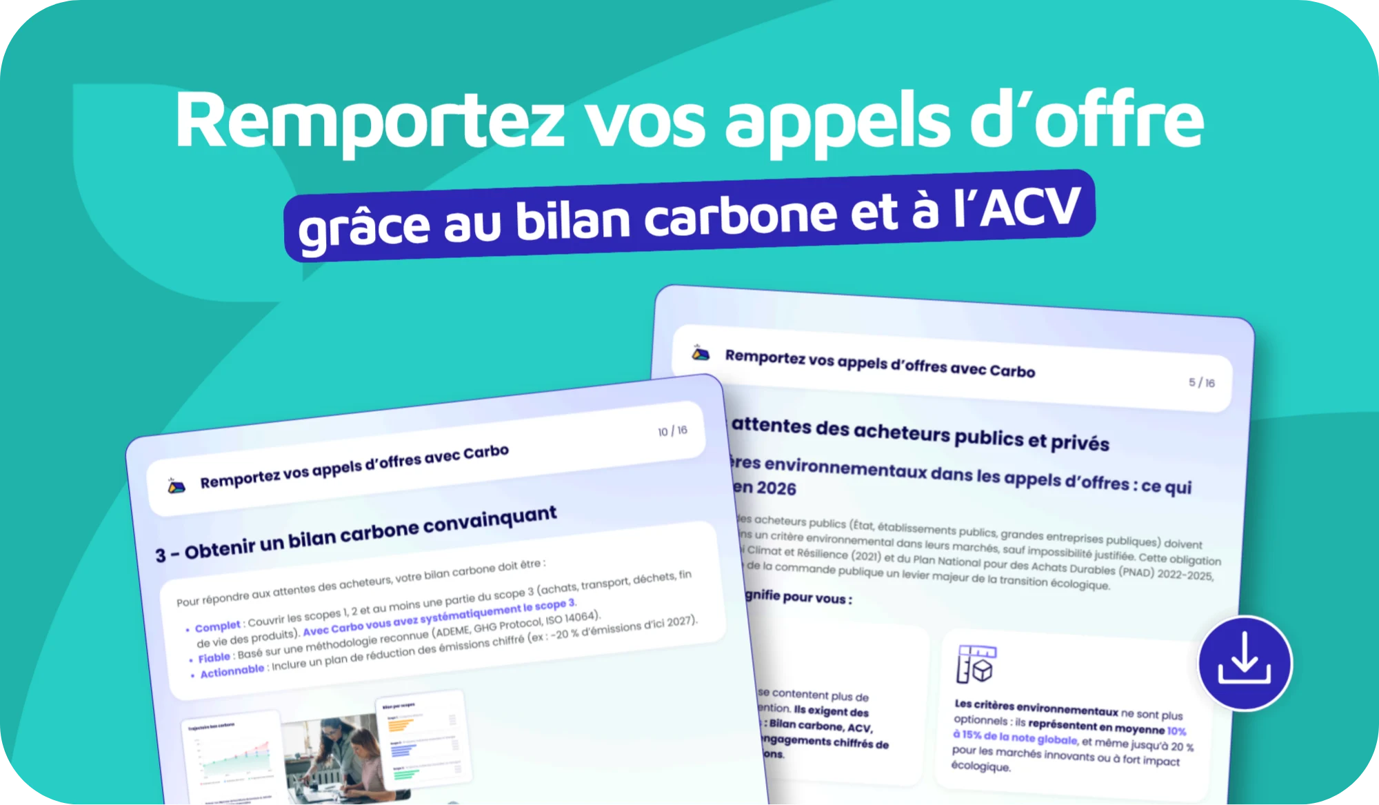 Guide gratuit bilan carbone et ACV : remporter ses appels d'offres