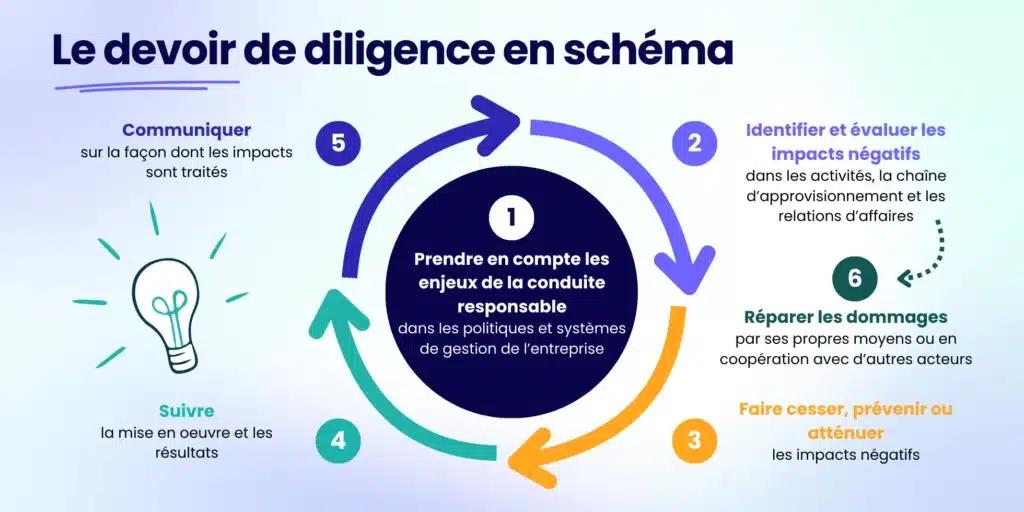 schéma du devoir de diligence pour une conduite responsable des entreprises